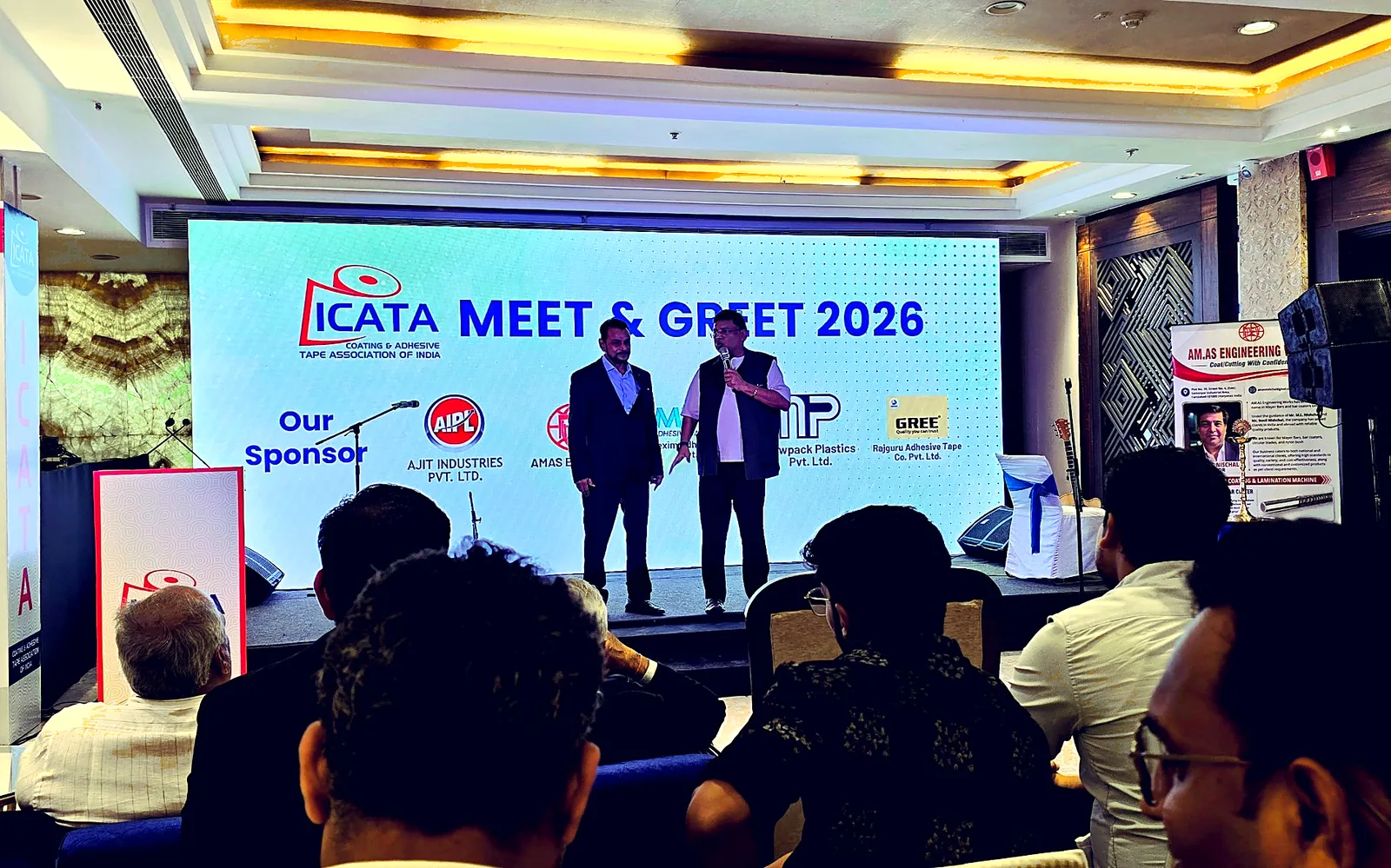 Nalneesh Saxena of Polychem speaking on printing inks at the ICATA Meet & Greet 2026