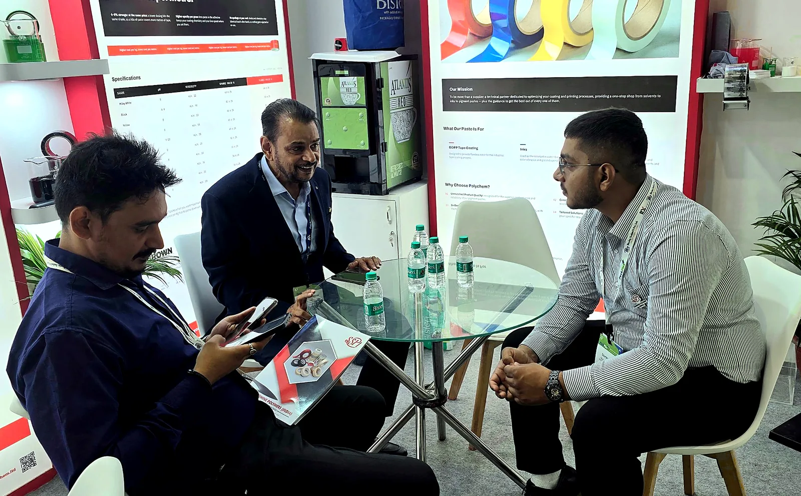 Meeting BOPP tape and packaging customers at the Polychem stand, PackPlus 2026