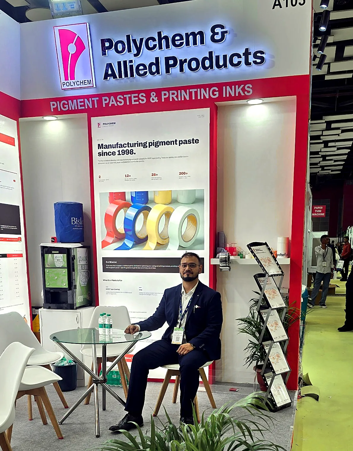 Polychem stand A103 at PackPlus 2026, Pragati Maidan, New Delhi